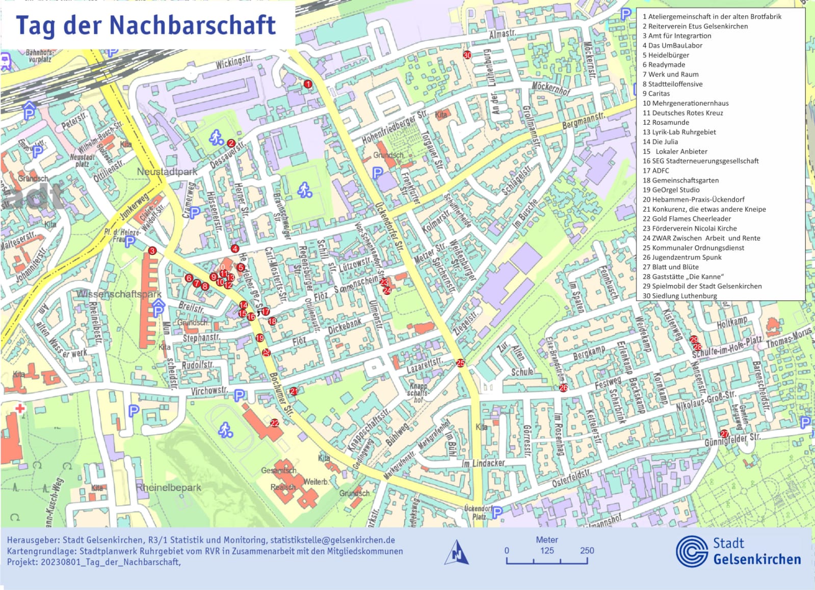 Tag der Nachbarschaft Stadtplan